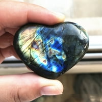 Yotyukeb Domaći ukrasi Crystal Labradoritet palminski kamen zacjeljivanje kvarcnog dragog kamena zabrinuto kamen srčani oblik