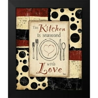 Stimson, Diane crna modernog uokvirenog muzeja Art Print pod nazivom - Kuhinja ljubavna ploča