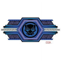 Cafepress - Wakanda Forever Crna Panther Maska u šesterokutu SH - jedinstvena zavjesa od tkanine 70 72
