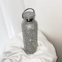 Pikadingnis Diamond Solilirana boca sa izoliranom bocom od sjajnog čelika, pjenušava termos boca vode, veliki kapacitet Y2K boce za vodu izolirane - 12 17 25oz srebrni 350ml