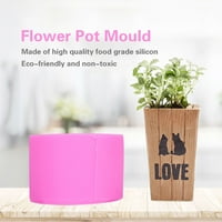 Silikonski lonac Flower Pot kalup izdržljiv sa silikonskim svijećom za vazu za vrt za cement sa planarom