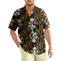 Fraigo muns and Boys Hawaiian majica Tropički uzorak Kratki rukav na plaži na plaži dole Aloha majica