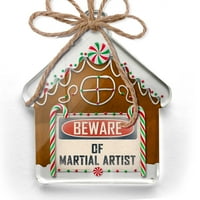 Ornament tiskan jednostrani pazite na borilački umjetnik Vintage smiješan potpis Christmas Neonblond