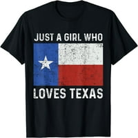 Djevojka voli majicu Texas Flag Star State USA majica
