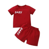 TODDLER Baby Boy Dinet Set Ljetni monogramski povremeni kratke hlače Postavite jednostavan kućni trošenje