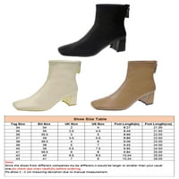 Avamo dame čizme Square Toe Boots Cente Casual moda čizma Formalni zimski čizmi Rad prozračne udobne