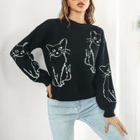 Voncosov ženski lagani džemper Novi dolazak - dugi rukav CREW CATF CALTER FIT PLTIT pulover vrhove