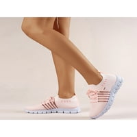 Oucaili dame tenisice prozračne trčanje cipele sportske atletičke cipele neklizajuce mrežne čarape na tenici Žene treneri svijetli ružičasta 9