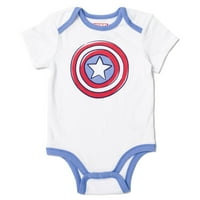 Marvel Avengers Captain Amerika za djecu za djecu za djecu i odijelo za kaput za novorođenčad postavio je novorođenčad novorođenče
