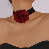 Ogrlice za žensku ogrlicu Elegantni temperament ružičasti platna ogrlica za ženske tinejdžerske djevojke