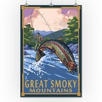 Odlične Nacionalni park za dimne planine, Tennessee, ribolov na ribolovnu scenu