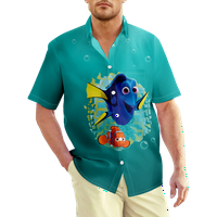 Pronalaženje Nemo tematske majice Casual kratkih rukava na plaži za muškarce sa džepom prsa