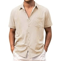 Muška majica Ljetni muški kardigan rever dugme s kratkim rukavom majica na plaži Ležerne prilike izvezena