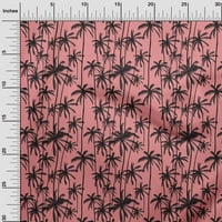 Onuone baršunaste ružičaste tkanine Tropsko stablo tkanina za šivanje tiskane ploče za obnarenje pored