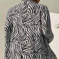 Kimono Copuit Cover Ups Zebra Ispis Oprema za kupanje Poklopac za žene Dugi rukavi za žene Alsol Lamesa