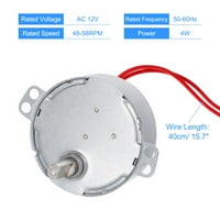 Uxcell sinhroni motor AC12V 48-58Rpm 50-60Hz CW 4W D osovina Električni motor za mikrovalnu pećnicu, ventilator