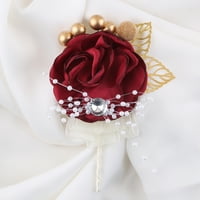 Ruhuadgb Fau Pearl Cvijeće za ručne zglob Podesivi zadivljujući vjenčani pribor Fade-Manse Prekrasna