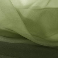 Yipa Olive Green Ombre Sheer Panel zavjese - Gradient Polu Voile Tulle Gromet TOP prozor zavjese za
