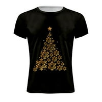 Muške majice Muškarci Jesen Zimski casual s kratkim rukavima Božićni 3D tiskani T majica Modna gornja