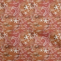 Onuone svilena tabby smeđa tkanina okeana podvodna životna haljina Materijal tkanina za ispis tkanine