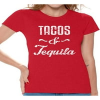 Neugodni stilovi Žene TACOS & TEQILA grafički majica Tops Taco Mexican Party Daw