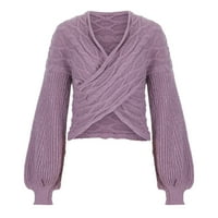 Žene pad džempera za žene vruća prodaja čišćenje Žene modni casual pulover u pultu u kruto V-izrez Duks