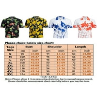 Bomotoo muns Havajska majica Regularne fit cvjetne tiskane košulje Ljeto plaža Dugme Down bluzu