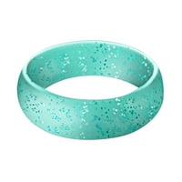 Prstenovi za žene Silikonski prsten široki prsten joga prstena sportski prsten biserni svijetli silikonski