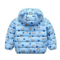 Dječja odjeća Djevojke Jakna Kaput medvjeda za bebe s kapuljačom Zimske odjeće Print Crtani dječaci