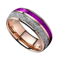 EN Suncokret širokog prstena od nehrđajućeg čelika od nehrđajućeg čelika od strelica ljubičasta prsten