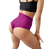 Yskkt ženski visoki struk joga kratke hlače teretane vježbe plijen ples vruće hlače atletska guza podizaju