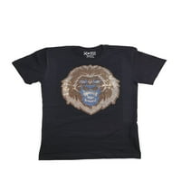 Roaring Lion Rhinestone Bling Bling kratki rukav Majica-True Royal Unise Odrasli - S