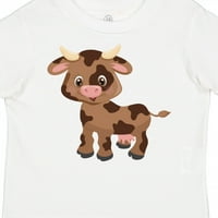 Inktastična slatka smeđa krava sa smeđim spotovima poklon dječaka malih majica ili majica mališana