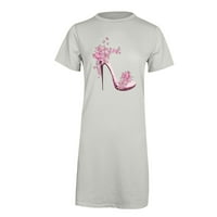 Ljetne haljine za prodaju za žene za žene s kratkim rukavima Digitalna haljina za ispis Okrugli izrez