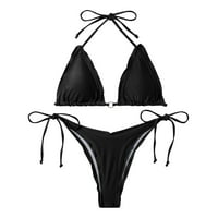 Ženski kupaći kostim dva visokog struka trokuta za kupanje odijelo Criss Tie čvor visoki struk bikini