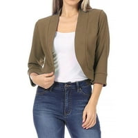 Pad čišćenja moda Ženska srednja rukava Solidna boja TOP Ležerna jakna Poslovna mala odijela