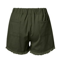 Žene Ležerne kratke hlače Ljeto vuče elastični struk Comfy kratak sa džepovima Teen hlače Kamuflažne