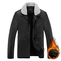Cotonie kožna jakna za mens puffer zadebljana kožna jakna dugih rukava sa dugradom sa zatvaračem zimske