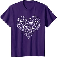 Glazbene note u obliku srca Ljubitelji glazbe Ljubitelji pokloni Valentines Dan majica
