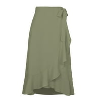 Viadha ženska casual moda jednodijelna čipkasta suknja nepravilna suknja s čvrstom bojom