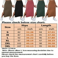 WRCNOTE Žene Obične suknje sa čvrstim bojama Vintage Ljetna asimetrija midi suknja A-line suknja smeđa