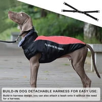 Esafio jakna - zimski kaput za pse dodatno toplo plišano ovratnik vodootporno vjetrootporna peć za kućne ljubimce za planinarenje kampovima sa patentnim zatvaračem za pse za pse za srednje velike pse