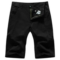 Mensshorts Cleariance Sportske hlače opuštene labave bib pantalone Covelll Duksevi pamučne kratke hlače muškarci muške dukseve sa džepovima, crna, m