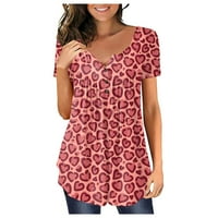 Ženske ležerne majice Osnovne ljetne vrhove labave boje bluza u boji Žene Modni ispisani povremeni ležaj
