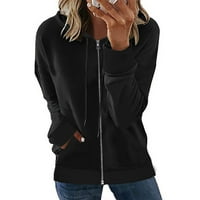 Loopsun zimski kaputi za žene Ležerne prilike sa čvrstim kapuljačom s dugim rukavima za košulje za crtanje