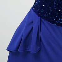 Manxivoo ljetne haljine žene jedno rame Solid Color Sequin proreza duga suknja večernja haljina ženske haljine plave boje