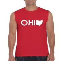 Arti - Muška grafička majica bez rukava - Mapa Ohio