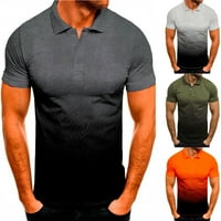 Inleife muške plus veličine gradijentne majice na poluvremenu na vrhu, plus veličina Atlezure majica