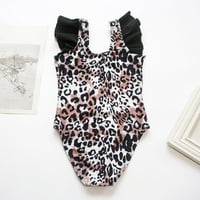 7- GODINE Djevojčice kupaći kostimi djeca dječje djevojke modne slatke leopard tisak bikini ruffles