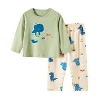 Djevojčica dječaka dječaka beba mekana pidžama toddler crtani print dugih rukava Kid odjeća Top hlače